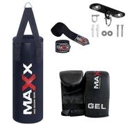 Maxx Kids Punch Bag set Boxing Junior punching bag Bracket Hook 6oz Or 8oz gloves - choose from given options (BLACK WITH HOOK, WITH MITS)