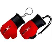 Maxx Mini Boxing Gloves & Key Ring - a fun MMA/UFC novelty gift for fans! Perfect for hanging in your car or attaching to your keys. (Black Red, Mini Gloves Only)