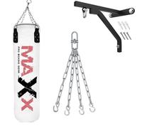 Maxx Pink Boxing Punchbag 4ft or 5ft Heavy Filled Punch Bag for Women With Chain Gloves Hand Maxx Training punching.ladies Fitness, for a Girl (BAG WITH BRACKET, 5FT BAG)