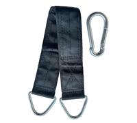 MAXX Pro Boxing Gear Heavy Duty Punch Bag Hanging Strap Kit with Carabiner and D-Rings Extra Strong Nylon Webbing Hanger (BLACK)