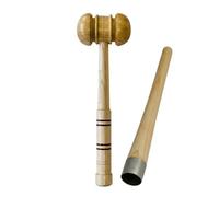 MAXX Professional Cricket Bat Preparation Kit - Premium Hardwood Knocking Mallet & Precision Grip Application Cone (2-Piece Set)