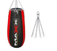 Maxx Tear Drop Bags Set Heavy Filled Punch Bag Boxing Set With Wall Bracket or Ceiling Hook + Free Chain, Buy as Single Punching Bag With Choice Given (Bag + Chain)