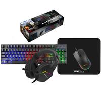 Maxx Tech 4-In-1 Combo Kit Gaming PC Bundle, Men of War Game