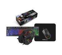Maxx Tech 4 in 1 Combo Kit, Rainbow LED Gaming Keyboard, Rainbow LED Mouse, Head