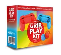 Maxx Tech Grip ‘n’ Play Kit for Switch - 2 x Controller Grips and 2x Thumb Grips for Switch Joy-con