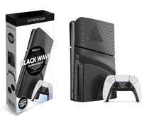 Maxx Tech PS5 Slim Faceplates + Controller Faceplate + 2 Thumb Grips - Black Wave