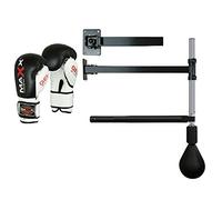 Maxx Wall Rotating Spar Bars Boxing Punch bar Reflex Punching Ball With Rotating Bar (With 8oz Glove)