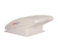 Maxxair Maxxfan Deluxe - All-In-One RV Vent, Shield & Fan; Built-In Rain Shield, 10 Speed Reversible Fan with Thermostat, Fits Standard 14"x14" Roof Openings, 12V Long Life Motor, White (00-05100K)