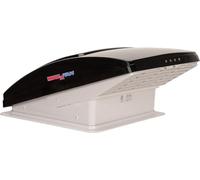 MAXXAIR Maxxfan Deluxe Vent, Fan and Vent Cover All in One - Powerful 4-Speed Reversible Fan with Thermostat, Built-in Rain Cover, Exhuast Air Only, Fits 14"" x14 Roof Openings, Smoke (00-06401K)
