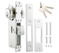 MaxxGeek Storefront Mortice Hook Door Lock, Commercial Door Locks Mortise Cylinder, Storefront Door Mortise Lock Hook Deadbolt(1-1/8" Backset)