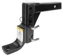 MAXXHAUL 70067 Trailer Hitch - 8-Position Adjustable Ball Mount Tow Hitch - 5000 lbs. GTW Capacity, Black