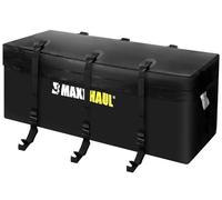 MAXXHAUL 70209 Soft Shell Cargo Carrier Bag for Hitch Mount Cargo Rack - Heavy Duty and Water Resistant 47 inch 20 inch x 20 inch Black with Tie Down Straps