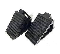 MAXXHAUL 70472 Solid Rubber Heavy Duty Black Wheel Chock 2-Pack, 8" x 4" x 6"