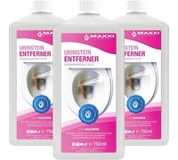 Maxxi Clean 3 x 750 ml Urine Stone Remover [Extra Strong] Extremely Powerful & Economical Toilet Cleaner Removes Stubborn Deposits Such As Urine Stone & Limestone