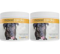 maxxicardio Heart & Circulation Supplement for Dogs - Taurine, L-Carnitine, Hawthorn & Ginkgo - Cardiovascular Support for Energy, Stamina & Healthy Heart Function - Natural Powder - 150g (Pack of 2)