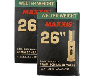 Maxxis 26" x 1.50-2.50" Extra Strong Bike Tube | Presta or Schrader Valves | Removable Valve Core | Puncture Resistant | 162g MTB Bicycle Inner Tube
