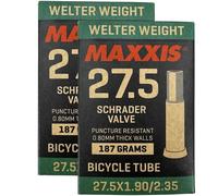 Maxxis 27.5" x 1.90-2.35" Welter Weight Bicycle Inner Tube | Schrader Valve | Puncture Resistant | MTB Bike Tube - 2 Pack