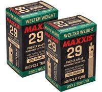 Maxxis 29" x 1.90-2.35" Welter Weight Bicycle Inner Tube | 32mm Presta Valve | Removable Valve Core | Puncture Resistant | 200g MTB Bike Tube - 2 Pack