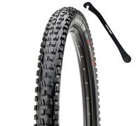 Maxxis Minion DHF 29"x2.6" Dual Compound Tubeless MTB Tire EXO Puncture Protection Bundle with Cycle Crew Tire Lever