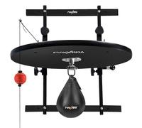 MaxxMMA Thin Speed Bag Platform with Dual Balls - Height Adjustable Boxing Training Equipment + Patented Reaction Ball for Hand-Eye Coordination