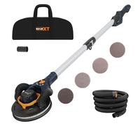 MAXXT Brushless Drywall Sander - 4mm Orbit, Dual Channel Ceiling Adhesion, Single/Dual Mode for Walls & Ceilings, 4000-8500 RPM, LED Light, Foldable, 400W, 1.65M Pole, 215mm Pad