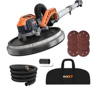MAXXT Brushless Drywall Sander 550W, 6-Speed 600-1200 RPM, Foldable Design, 360° LED Light & LED Gear Indicators, Lightweight 3.2kg for Walls, Ceilings, 215mm Sanding Pad