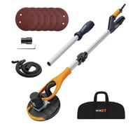 Maxxt Plasterboard Sander 180 Swivel Head Telescopic Handle Dust Extraction Connection, 6 Sanding Discs & Carry Bag Mls710B-Uk