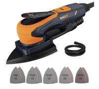 MAXXT Pro Brushless 3mm Triangle Sander - 350W Powerful EC Motor - Speed Regulation - Comes with 10 Premium Sandpapers for Precision Sanding of Wood