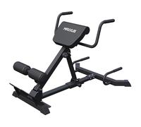 MAXXUS Roman Chair - 7in1, Advanced, Foldable, Adjustable Thigh Pads, Thick Padding, Steel, PU Leather, Max 150kg, Black - Hyperextension Bench, Lower Back Extension, Workout and Fitness Equipment