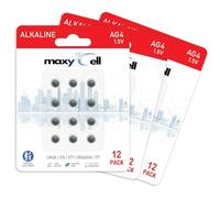 MaxyCell AG4 LR626 Alkaline Coin Cell Battery 1.5V High-Capacity Long-Lasting Reliable Power for Watches, Toys, Key Fobs, Calculators, Hearing Aids, Electronics - Leak-Proof SR626 377 G4-36 PACK