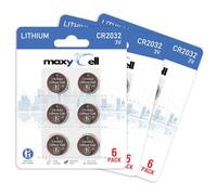 MaxyCell CR2032 Lithium Coin Cell Battery 3V - Long-Lasting, Reliable Power for Watches, Key Fobs, Fitness Trackers, Remotes & Compatible with AirTag - Leak-Proof Design - 18 PACK