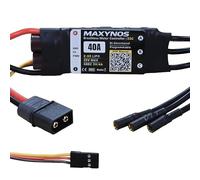 Maxynos Bidirectional 40A Electronic Speed Controller, 2-6S Lipo ESC with XT60 Connector, 7.4-25V, for RC Vehicles, Drones, Robotics, & Underwater Thruster (40A)