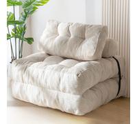 MAXYOYO Folding Sofa Bed, Convertible Sleeper Chair with Pillow Foldable Mattress with Back Support, Portable Fold Out Chair Bed Comfy Floor Sofa