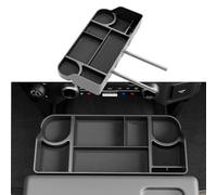 Maxzina Front Center Seat Headrest Organizer Compatible with 2011-2025 Ford F150 F250 F350 F450 F550 F650 (Only for Jump Seat Console) Coin Container Storage Box with Non-Slip Silicone Pad Accessories