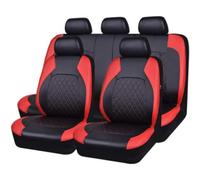 MAXZIZ Car Seat Covers Full Set for Dacia Duster (HS) 2011-2016, Leather NonSlip Waterproof Breathable Seat Cushion Protector Cushion Pad Seat Covers Set Accessories,Red/A