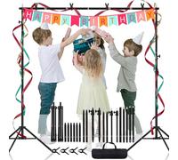 Maxztill 8.5x10 ft Backdrop Stand, Adjustable Back Drop Banner Stand, Photography Photo Studio Background Stand Support Kit for Parties Wedding Decoration with Carrying Bag