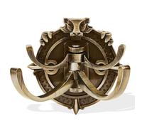 Maxzwell Multipurpose Vintage Robe Hook - Antique Brass Finish with 4 Heavy Duty Hooks & 180-Degree Rotation - Ideal for Key Holder, Bathroom Towel Hook, Clothes Hanger (Pack of 1)