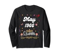 May 1966 Queen Since May 1966 Birthday Girl Women Long Sleeve T-Shirt