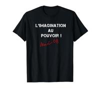 May 1968 French Protest Slogan Revolutionary Paris Value Graphic T-Shirt, Men, Black, S