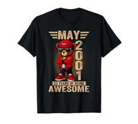May 25th Birthday Men Women 2001 Awesome Teddy Bear T-Shirt
