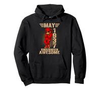 May 89th Birthday Men Women 1937 Awesome Teddy Bear Pullover Hoodie
