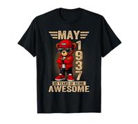 May 89th Birthday Men Women 1937 Awesome Teddy Bear T-Shirt