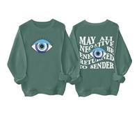May All Negative Energy Be Returned To Sender Sweatshirt, Evil Eye Sweatshirt, May All Negative Energy Be Returned Shirts Green