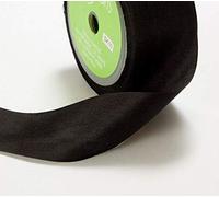 May Arts Beautiful Black 32mm 100% Pure Silk Ribbon on a 2m Length (N.B. This is a Cut from a roll, Presented on a Bertie's Bows Ribbon Card)