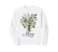May Birth Flower Lily of the Valley & Hawthorn Birthday Sweatshirt