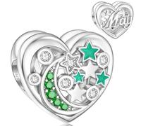 May Charm for Pandora Charms Moon Star Heart Birthstone Sterling Silver Gift