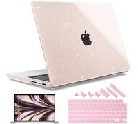 May Chen Case for M4 MacBook Pro 14 inch Case 2021-2024 Release A3112 A3401 A3185, M3 A2918 M2 A2779 M1 A2442 Pro Max Chip, Plastic Hard Shell with Keyboard Cover, Sakura Pink Glitter Sparkle