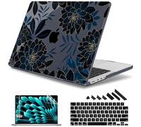 May Chen Case for M4 MacBook Pro 16 inch A3403 Max A3186, M3 A2991 M2 A2780 M1 A2485 Pro Max 2024 2023 2022 2021 Release, Plastic Hard Shell Case with Screen Pretector&Keyboard Cover, Luxury Dahlia