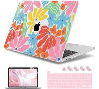 May Chen Case for MacBook Pro 13 inch M2 2023,2022,2021,2020 A2338 M1 A2251 A2289, Plastic Hard Shell Cover for MacBook Pro 13" with Touch Bar Fits Touch ID, Colorful Floral