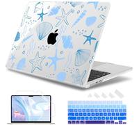 May Chen Compatible with M4 MacBook Air 15 Inch Case 2025 2024 2023 A3241 A3114 A2941 M3 M2 with Liquid Retina Display & Touch ID, Plastic Hard Shell Cover - Sea Star